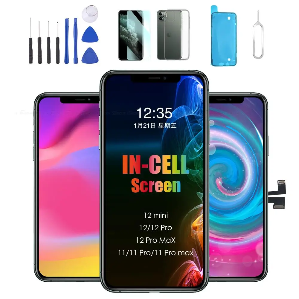 

For iPhone 11 Pro Max LCD Touch Screen Incell OLED Panel Assembly For iPhone 12 Pro Max mini LCD Display Replacement