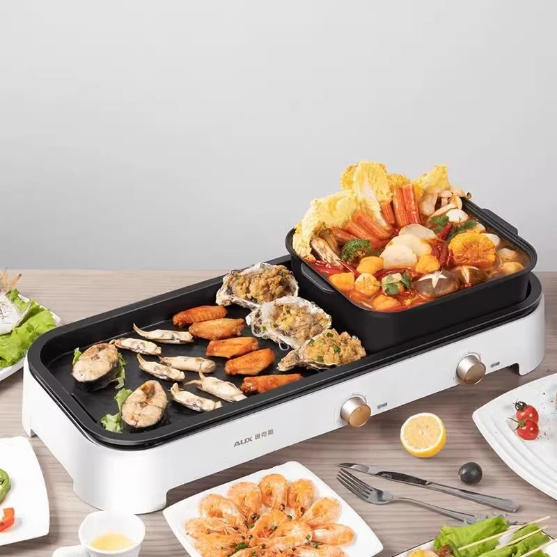 Новая электрическая сковорода-гриль Shabu встроенная кастрюля бытовая кухня