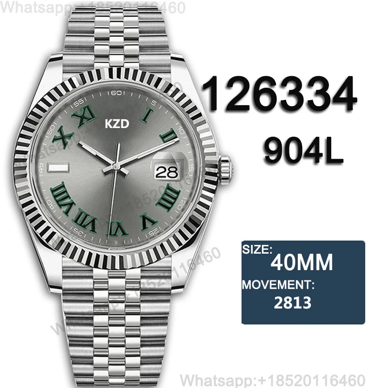 

Мужские автоматические механические часы, 41 мм, копия даты, m126333, светящиеся часы 904L из нержавеющей стали, водонепроницаемые часы для мужчин