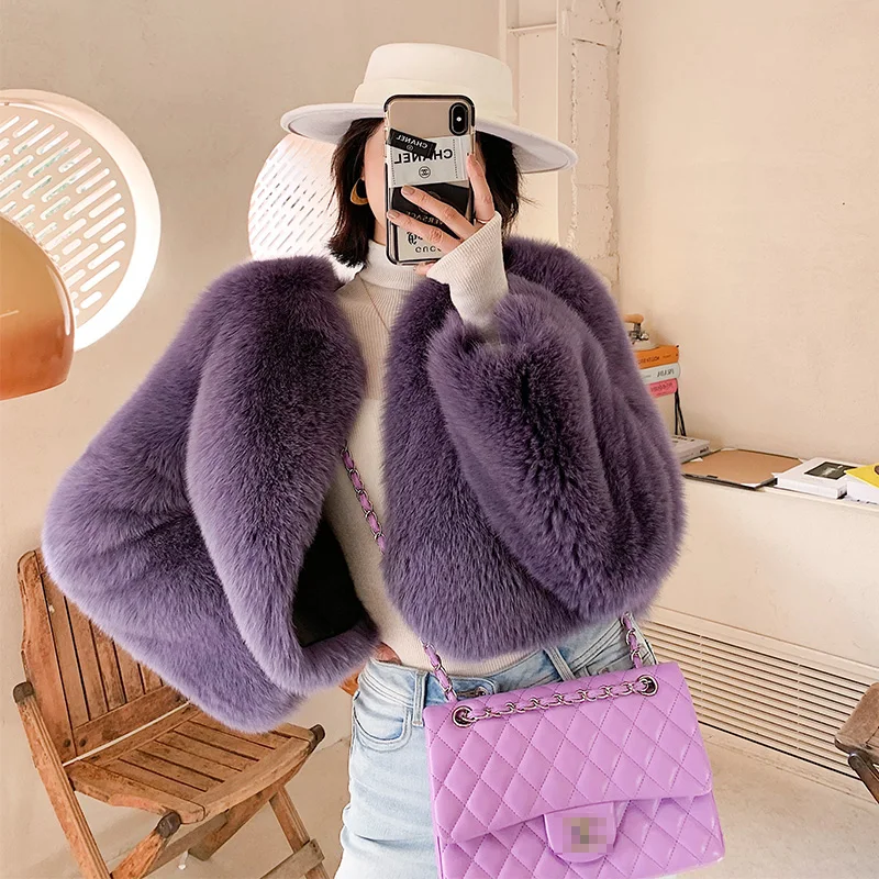 Fangtai 2023 New Fashion Winter Warm Luxury Fur Coat Women Natural Real Fox Fur Jacket Outwear FemaleVest Coats Free Shipping