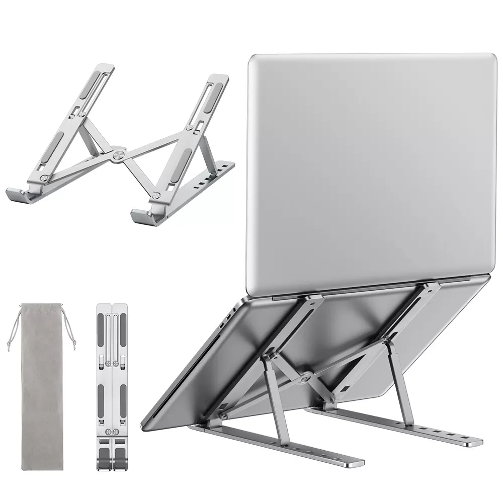

New Fashion Laptop Stand Aluminium Adjustable Laptop Holder Tablet Bracket Foldable Macbook Support Notebook Base For PC Compute