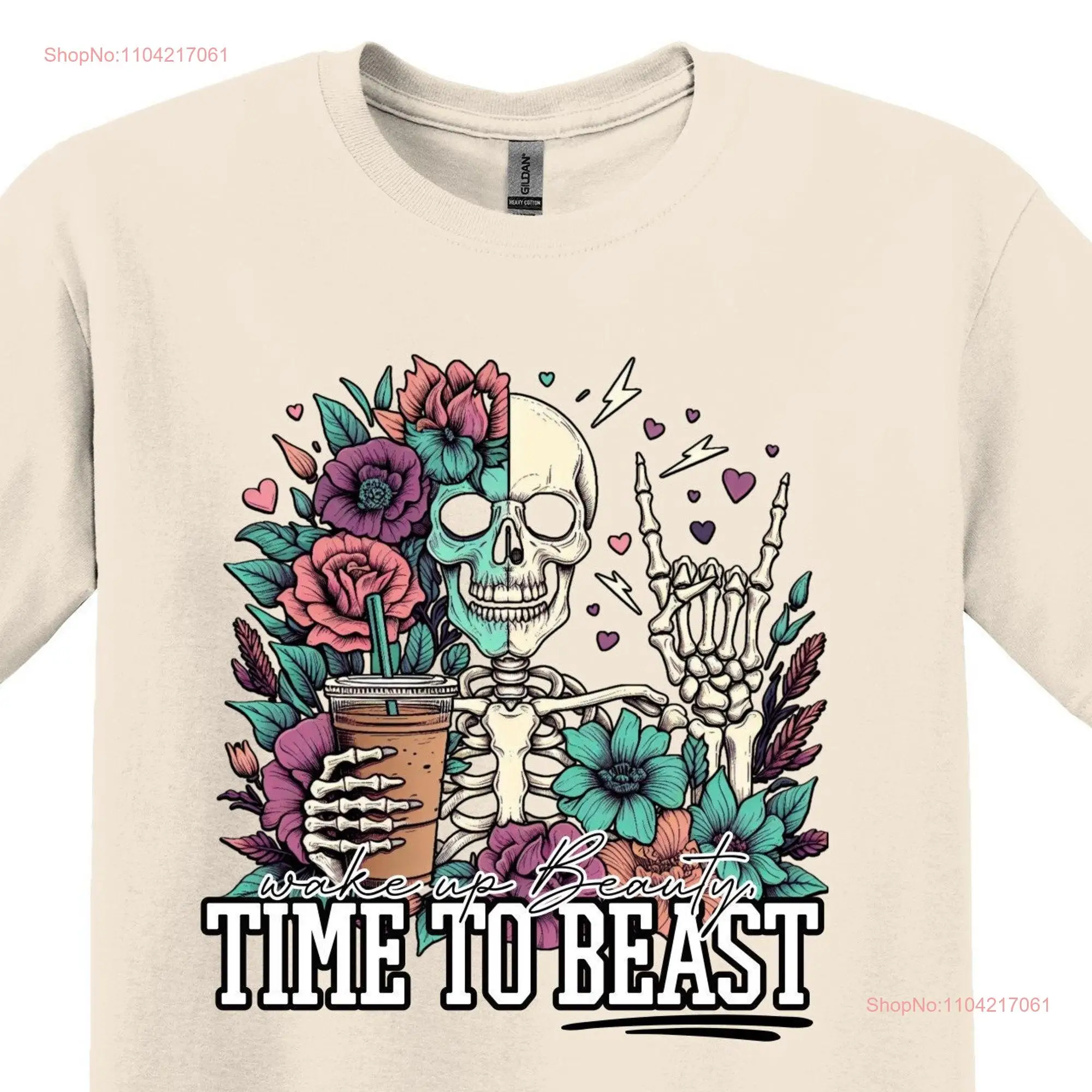 Футболка Wake up the Beauty забавная для нее винтажная шутка в стиле ретро с длинными или
