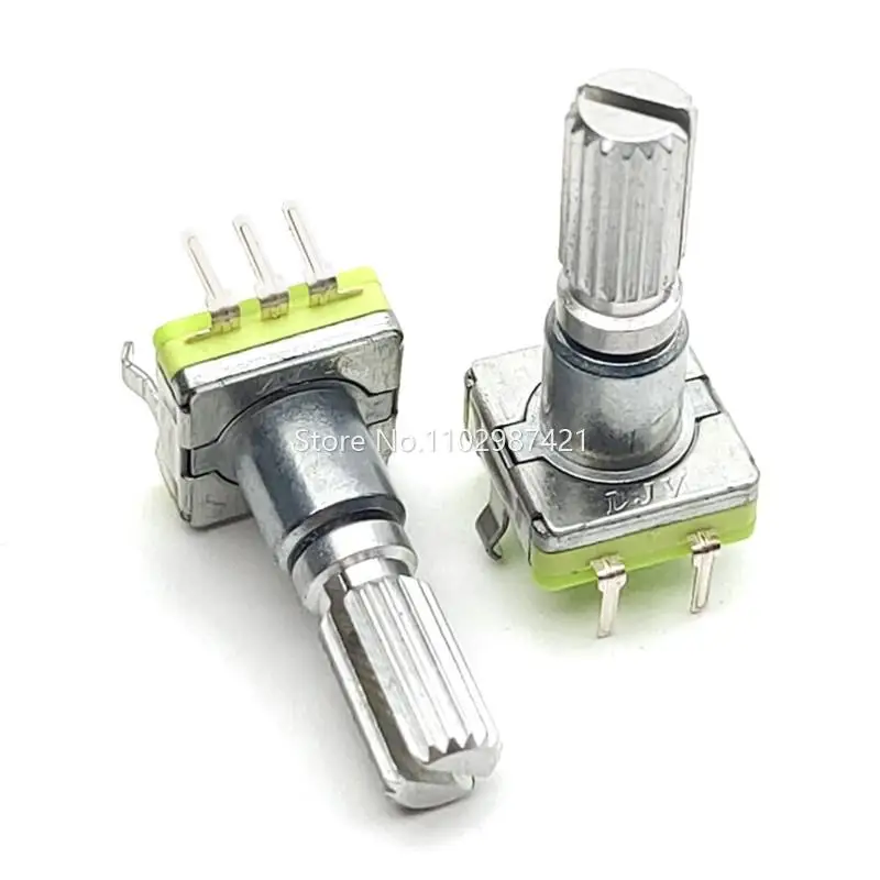 2 шт. вращающийся энкодер EC11 30 позиционирование 15 импульсов автомобильная навигация CD аудио Регулировка громкости потенциометр 5-контактный цветочный вал