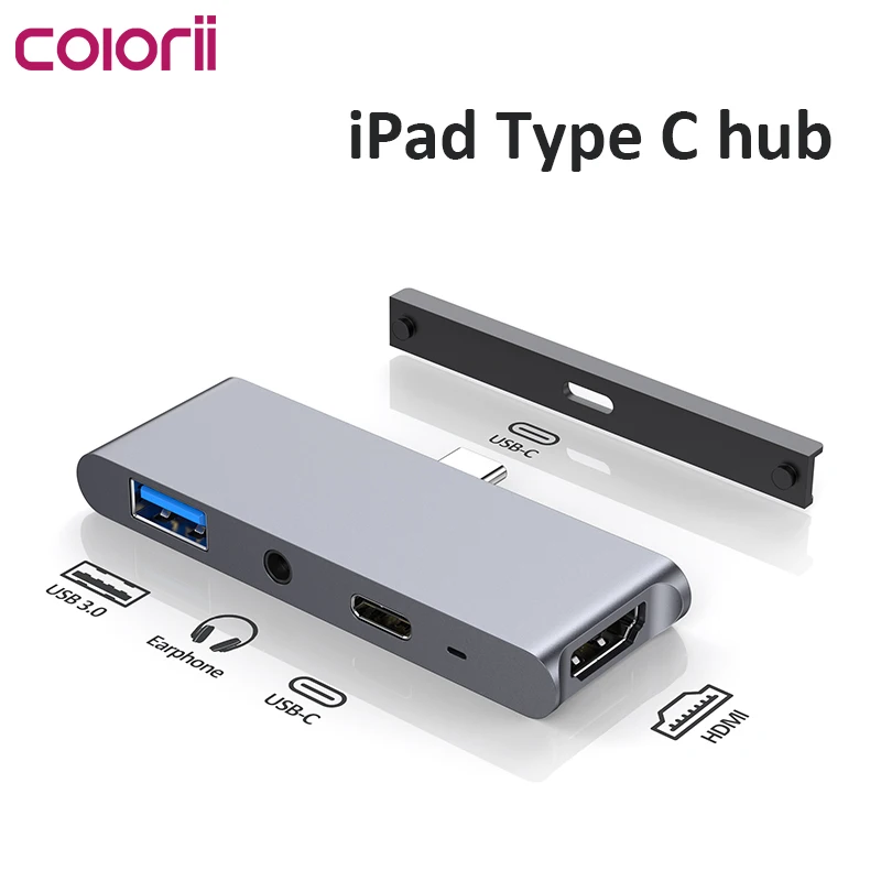 

Usb-концентратор с type c на hdmi-наушники 3,5 мм для ipad pro 2020/2018 IPC01-C