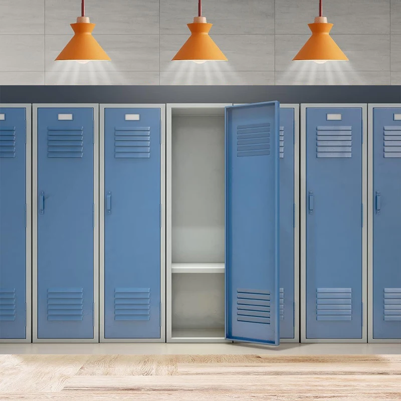 Светло-голубые шкафчики фон для фотосъемки школьный тренажерный зал шкафчик