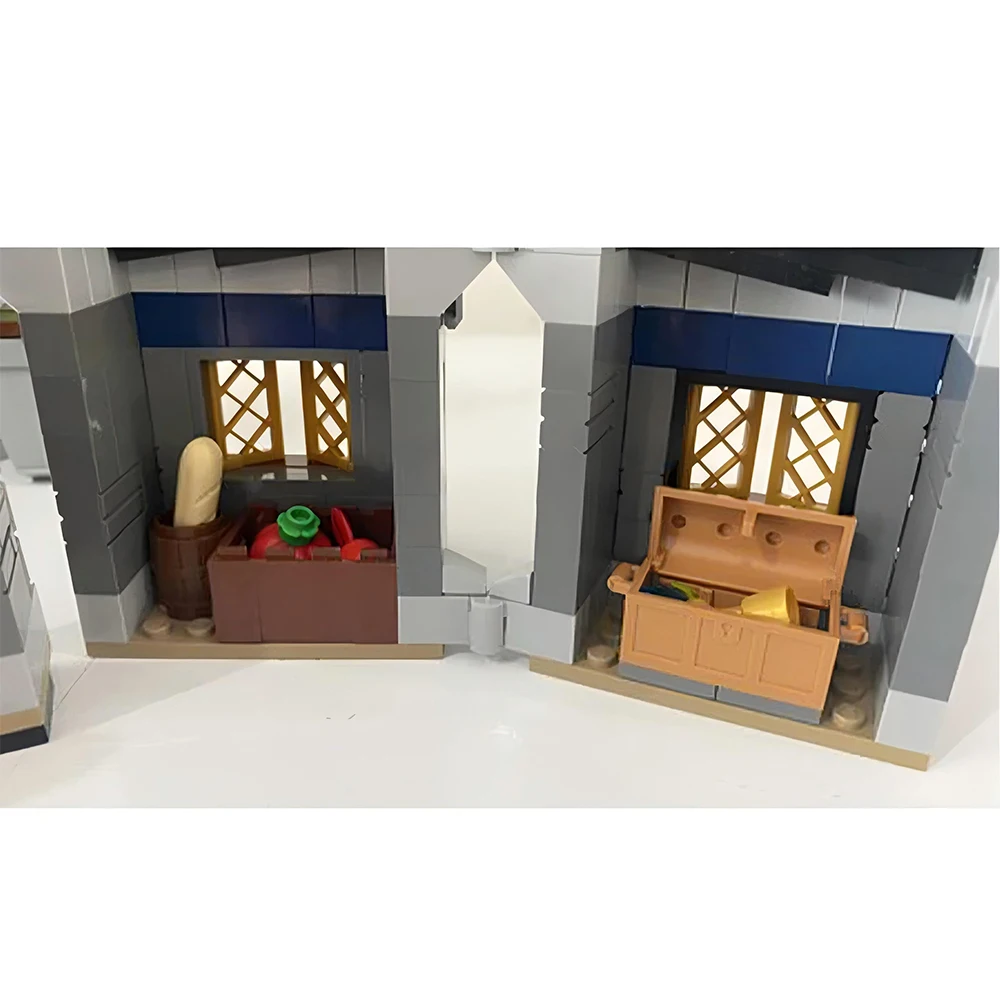 2024 Новинка кривая башня замок средневековая улица вид Строительные блоки DIY