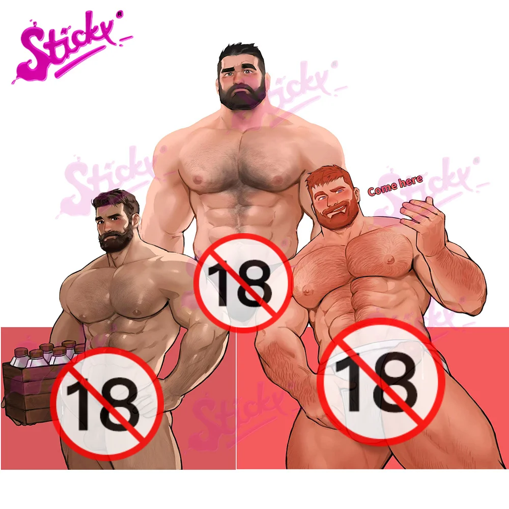 

Липкая Сексуальная наклейка NSFW с изображением художника медведя папы аниме Автомобильная наклейка для автомобиля мотоцикла аксессуары шл...