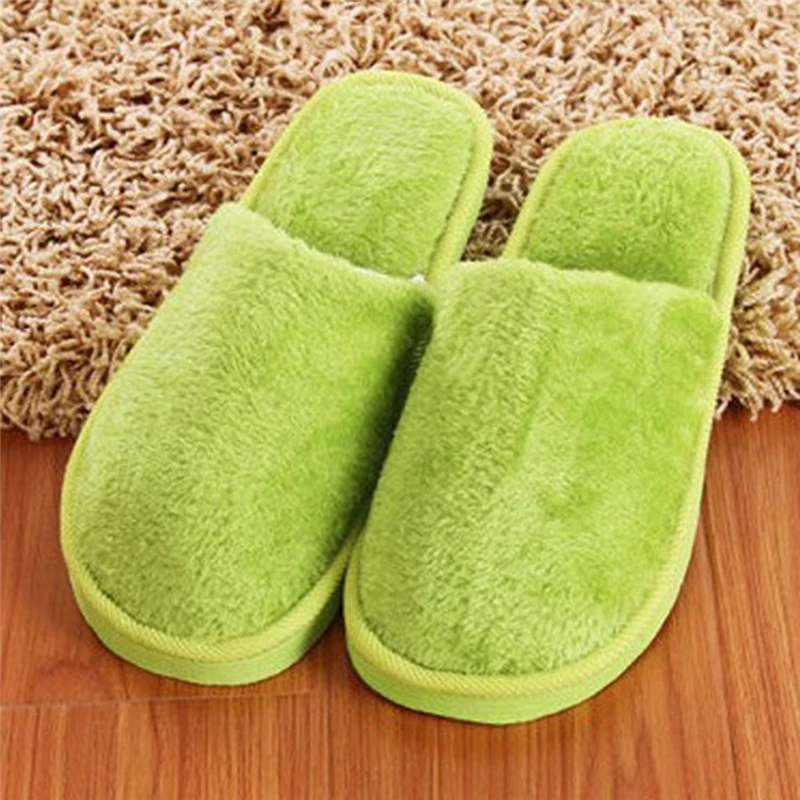 Women Home Slippers Indoor Bedroom Light Eva Couple Cotton Slipper Solid Soft Flip Flops Autumn Winter Warm Furry Plush Shoes
