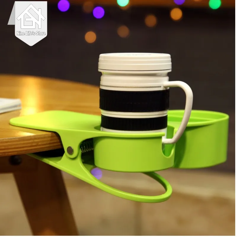 

Office Storage Table Cup Holder Clip Desk Office Storage Rack Desk Bottle Rack Storage Rack Desk Clip Drink Cup Holder For