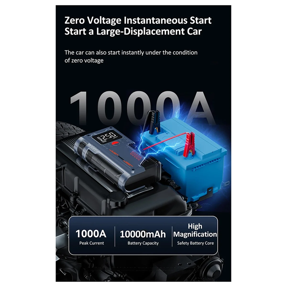 Автомобильный воздушный насос 14 8 В накачка шин автомобильный аварийный 10000 мАч