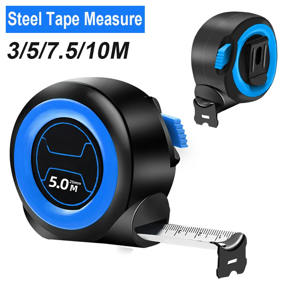 

Steel Tape Measure 3 / 5 / 7.5 / 10 Meters Thickened Self-locking Rubberized Woodworking Tool Ruler Precise and Clear