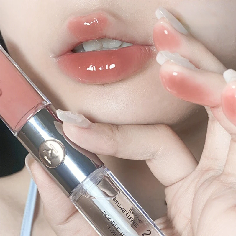 

Kiko double lip stain lipstick 103 milk tea lip gloss lip gloss 126 nude color