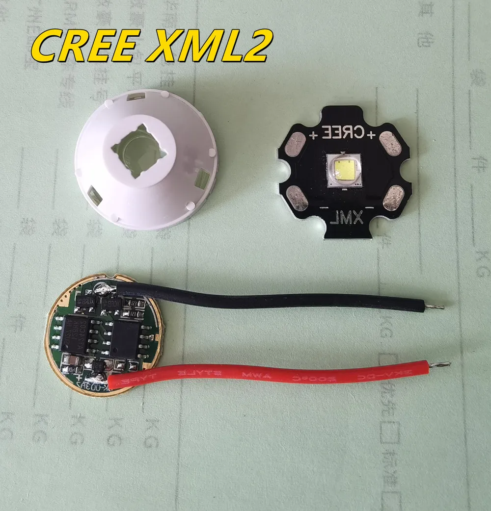 СВЕТОДИОД Cree XML XM-L XML2 10 Вт на 12 14 16 20 мм черно-белая печатная плата + объектив 15