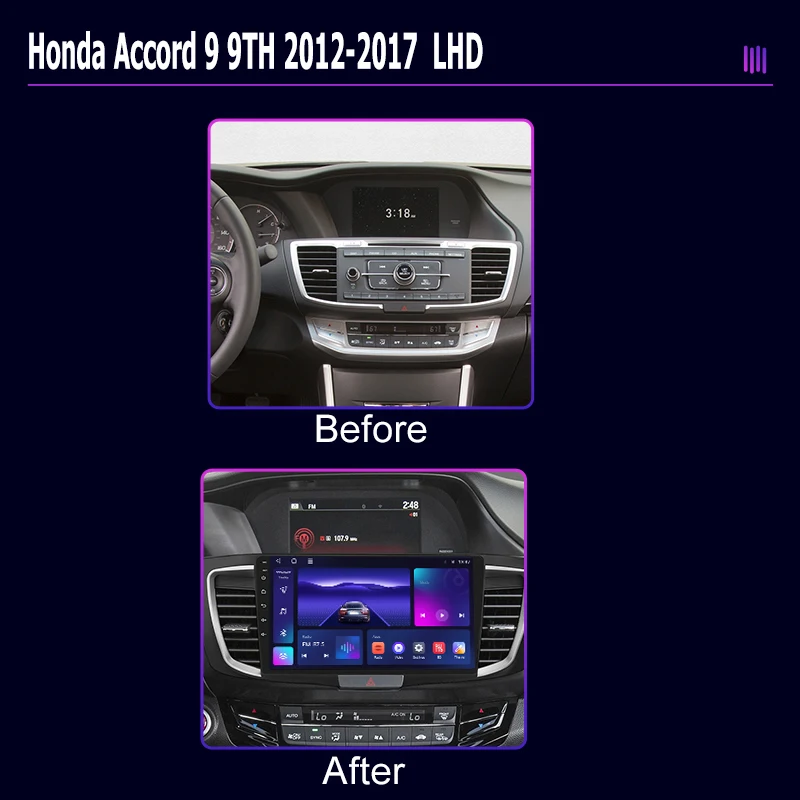 Автомобильная радиостанция Roadivox Android для Honda Accord 9 9TH LHD 2012 стерео GPS-навигация