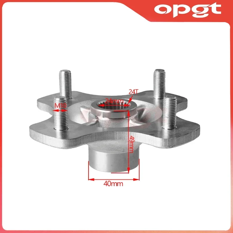 Фото OPGT 4 * M10 115 мм 24T Ступица заднего моста подходит для Honda TRX420 FE TRX420FM Rancher 420 4X4 07-13 №3