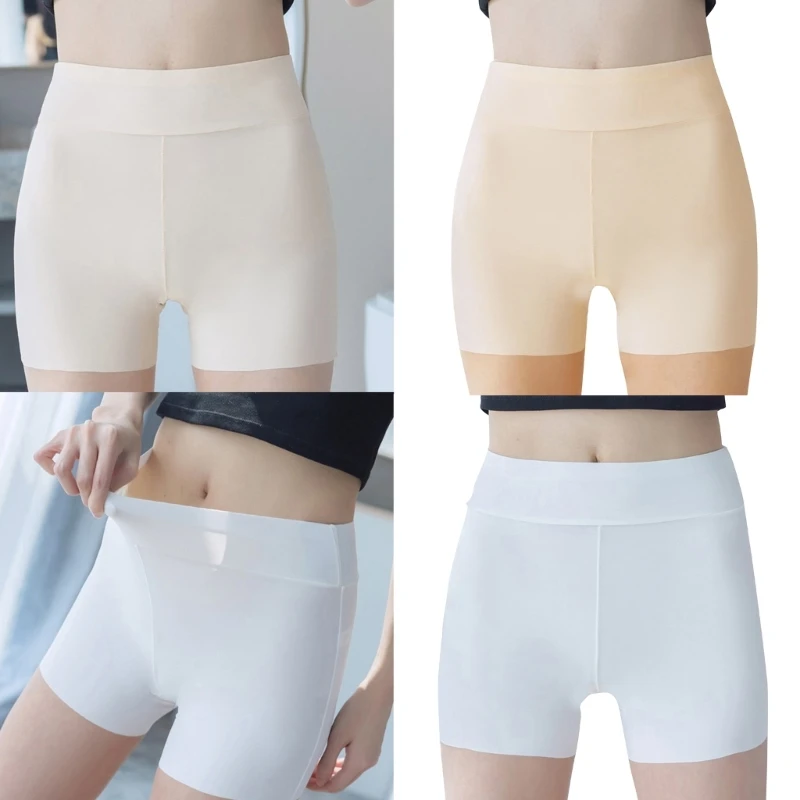 

Ice Silk Safety Shorts for Women Slip Shorts Breathable Under Skirts Shorts High Waisted Summer Shorts No Curling Boxers