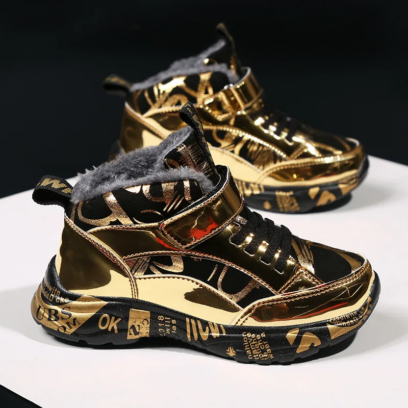 

Children's Velvet and Cotton Shoes, Canvas Boots for Boys and Girls 6-18 Years Old 2022 Winter New Winter Shoe for Girl Kids