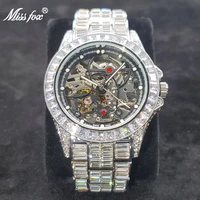 hollow mechanical watches men high end hip hop diamond auto watch luxury ice out shiny waterproof relogio masculino dropshipping