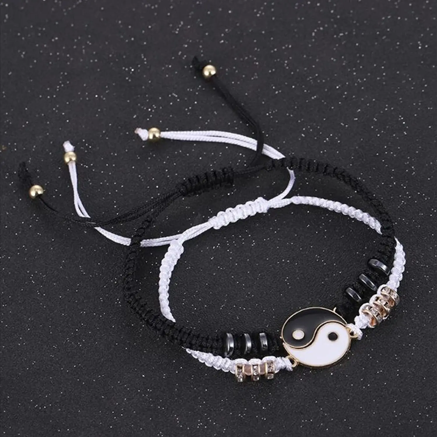 2 шт./компл. Yin Yang восемь триграммов браслетов Taiji Lover's для подходящих Инь Янь