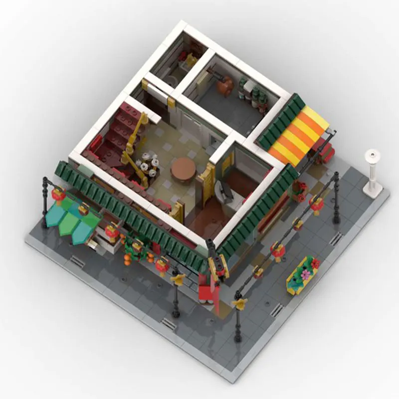 Фото MOC- 169300   80113 Семейное воссоединение, модульный китайский элемент, архитектура, серия, режим «сделай сам», игрушки, строительные блоки, гранулы в бутылках 2174 №3