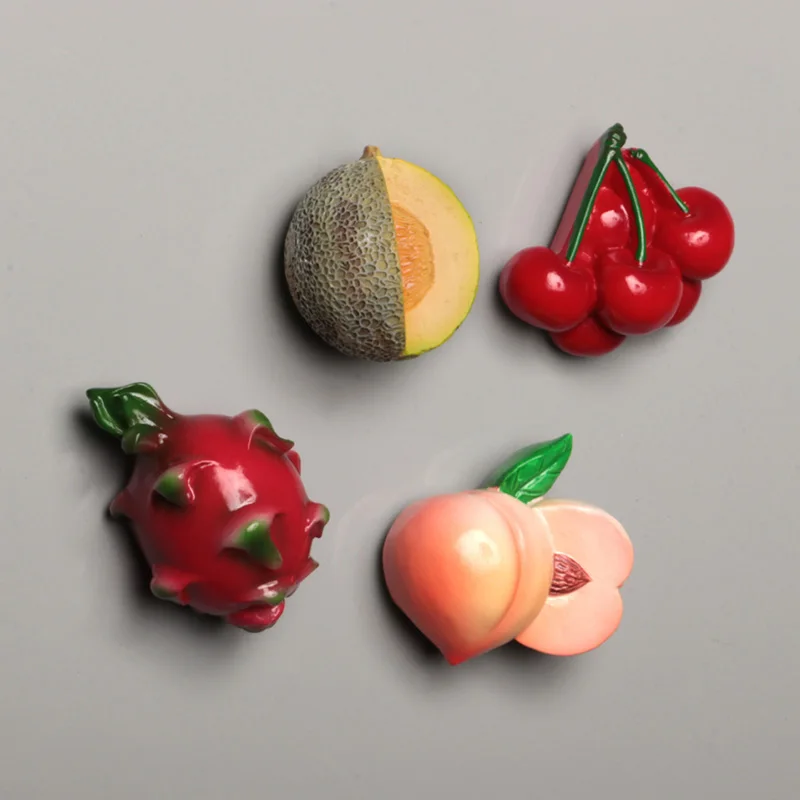 

DIY Simulation Food Resin Fridge Magnets Refrigerator Decoration Paste Message 3d Simulation Fruit Refrigerator Paste Magnetic