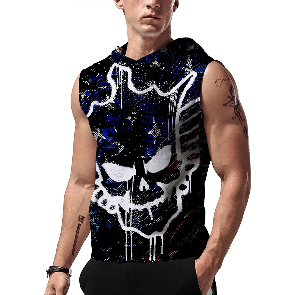Мужская черная майка с капюшоном Cody Rhodes Adrenaline, быстросохнущая, дышащая, спортивная, молодежная, повседневная, без рукавов. (art.: 3920dcebce854) - 3920dcebce854