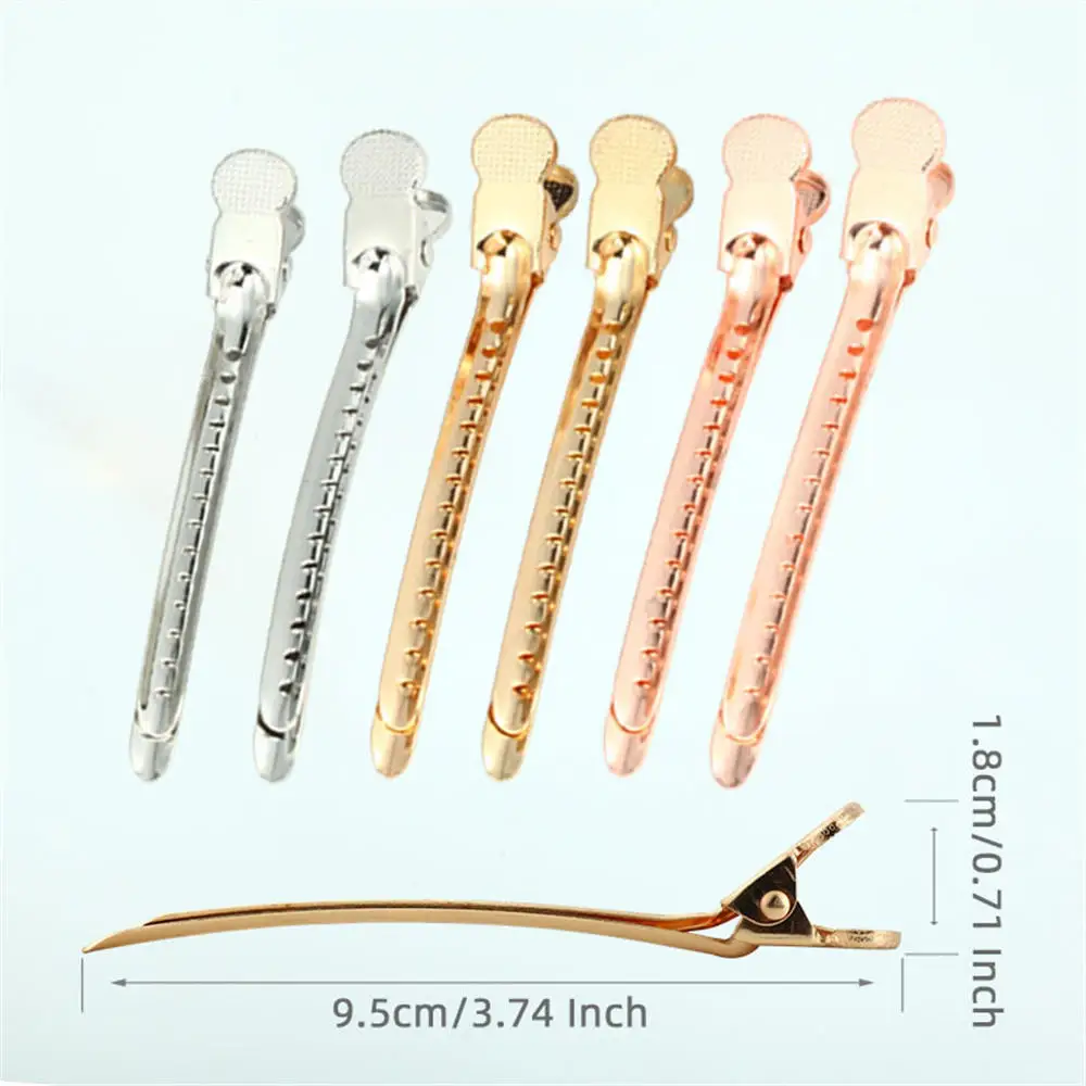 

Seamless Metal Hairpins Duckbill Clips Women Fixed Bangs Barrettes Headwear Professional Hairdressing Hair Styling Tools 1PC