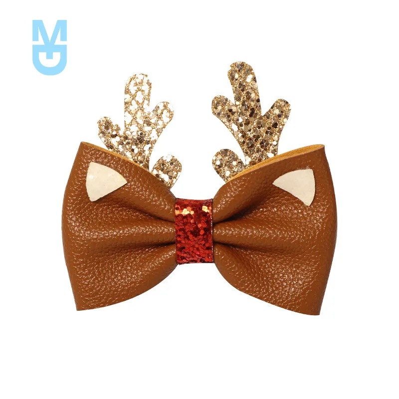 

New 1PC Christmas Bow-knot Baby Santa Gift Hairpin Girl Elk Snowman Hair Clip Kids Baby Hair Accessories accesorios