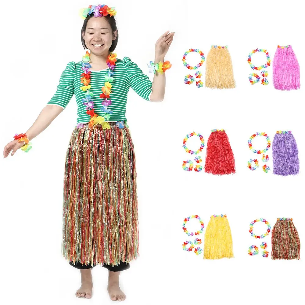 Женский Комплект Танцевального Костюма Хула С Браслетами И Юбкой-гирляндой