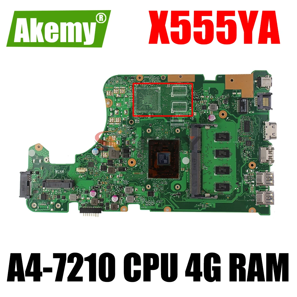 

Материнская плата X555YA MB._ 4G/A4-7210 CPU/AS для ноутбуков ASUS X555Y X555YI X555YA X555D A555D X555DG