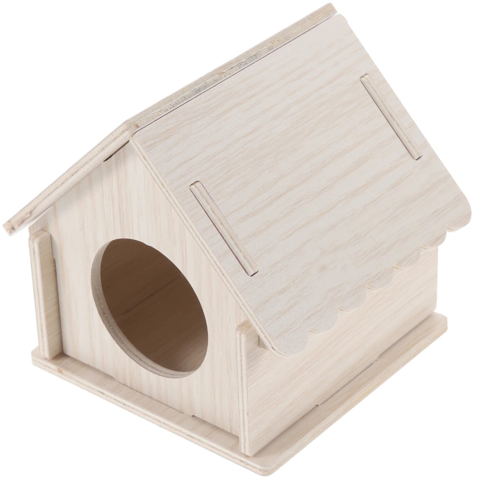 

Hamster Nest Hideout Wooden Chinchilla Cage Accessories House Guinea Plaything