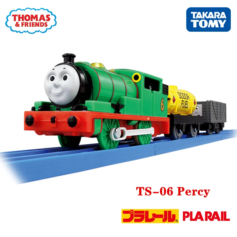 

Takara Tomy Pla Rail Plarail Train & FriendsTS-06 Перси Япония железнодорожный поезд моторизованный Электрический Паровозик модель игрушки