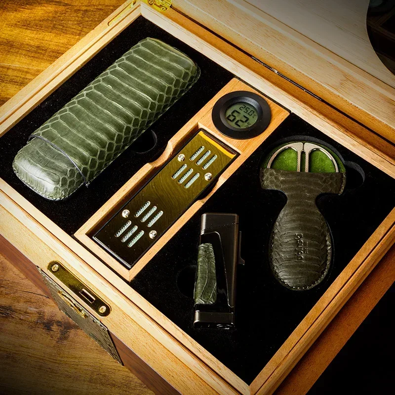 Коробка для хьюмидора сигар со стеклянной верхней крышкой портсигар из