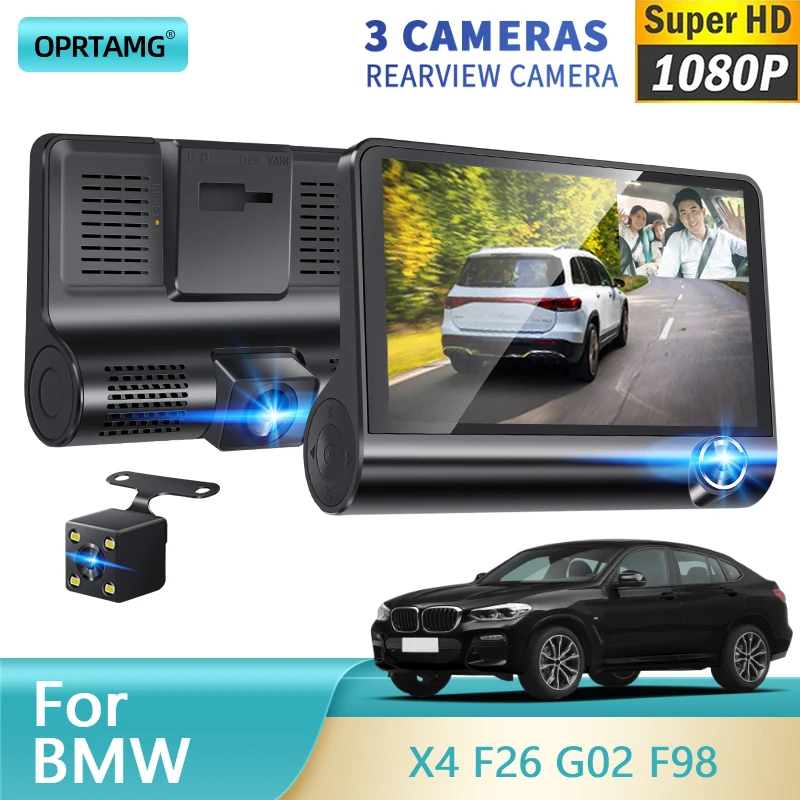 

OPRTAMG Car Driving Video Recorder Cameras Lens 4.0 Inch 1080P FHD DVR For BMW X4 F26 G02 F98 1995 1996-2022 Dash Cam Car DVR