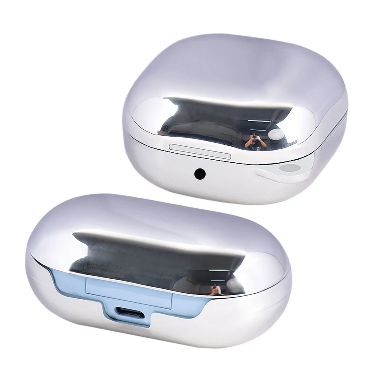 

Sliver PC Plating Case For Samsung Galaxy Buds 2 Live/Pro Earphone Anti-scratch Shockproof Protector For Samsung Buds/Plus