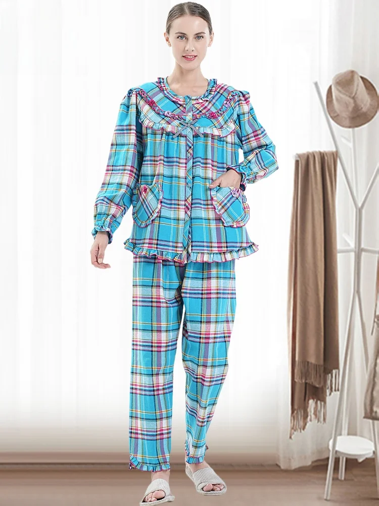 Kaishuna с принтом из % чистого хлопка красные осенние и зимние пижамы женские