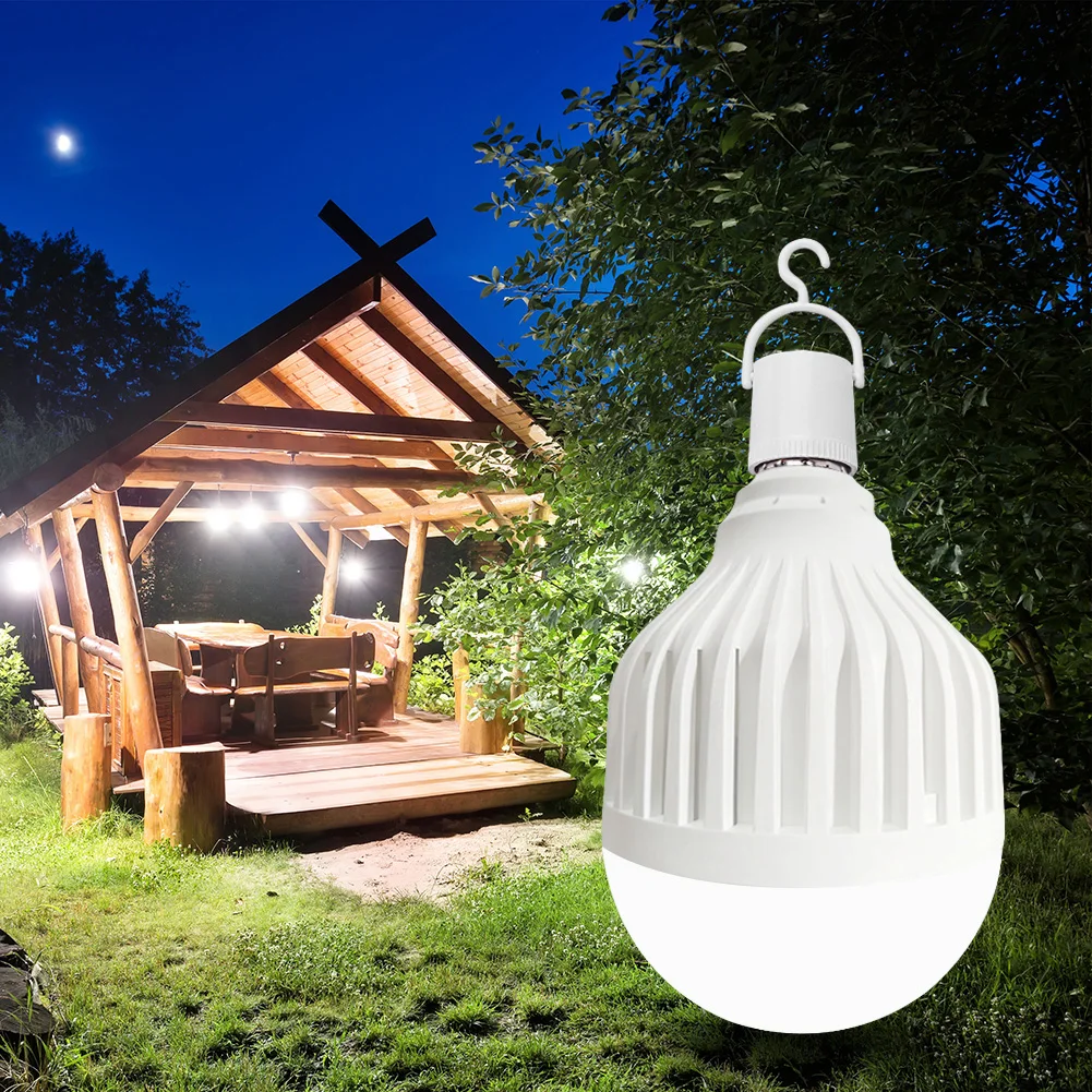 

LED Smart Emergency Lamp Rechargeable Battery E27 Camping Lantern Portable 15W Portable Lantern Reusable for Outdoor Accessories