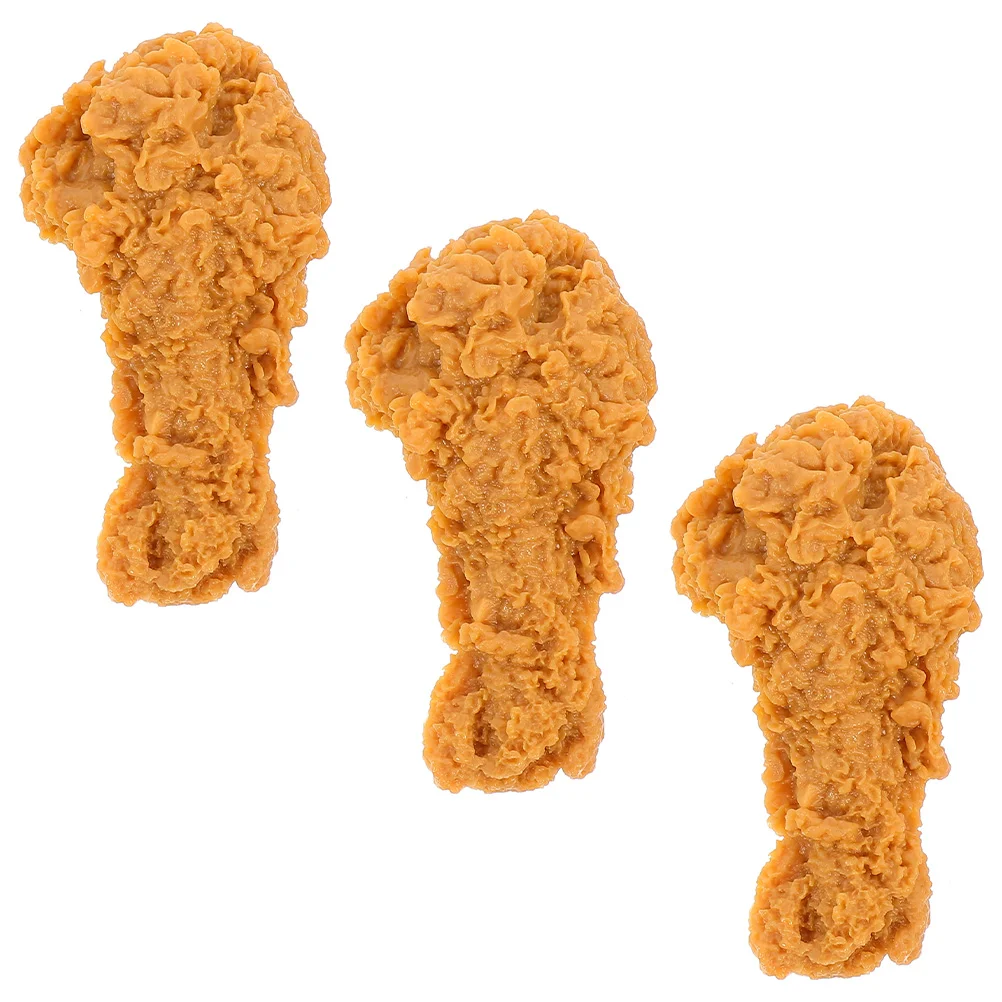 

Chicken Fake Model Fried Artificial Leg Keychain Simulation Realistic Drumstick Toys Simulated Props Play Legs Wings Prop