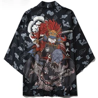 japanese style cat samurai kimono streetwear men women cardigan japan harajuku anime robe anime clothes 2020 summer
