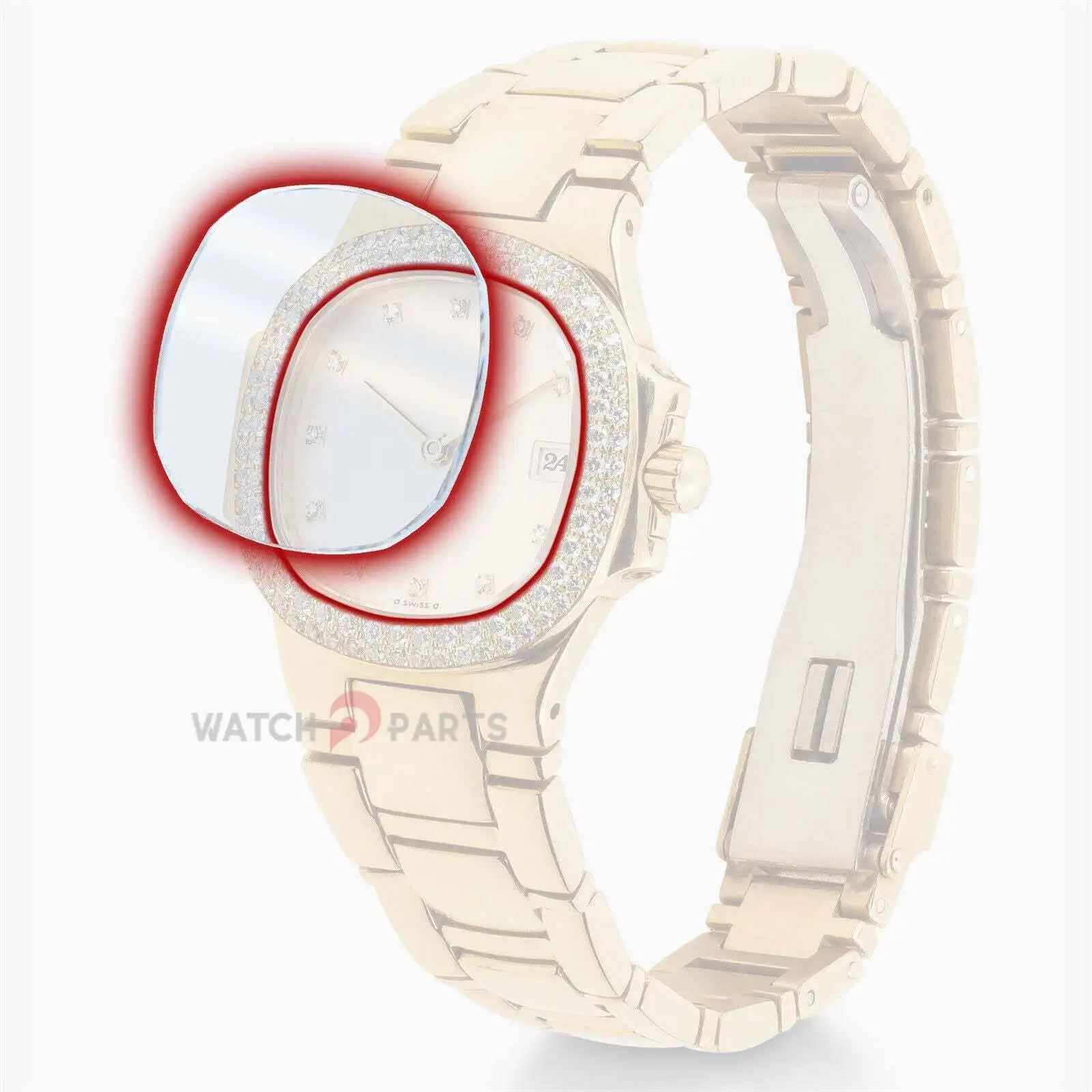 Часы Crystal для Patek Philips 4700 Nautilus Flat часы с сапфировым стеклом