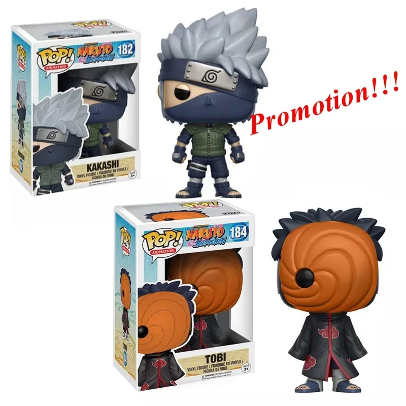 FUNKO POP Новейший НАРУТО TOBI 184 # ДОСТАВАН Какаши 182 экшн-фигурки виниловая коллекция