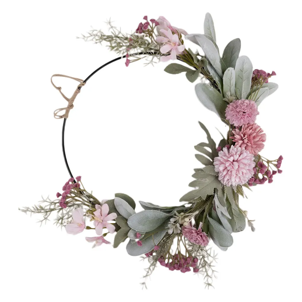 

Door Window Delicate Wreath Pendant Artificial Wreath Hanging Door Wreath Wedding Party Hanging Home Wall Garden Decor
