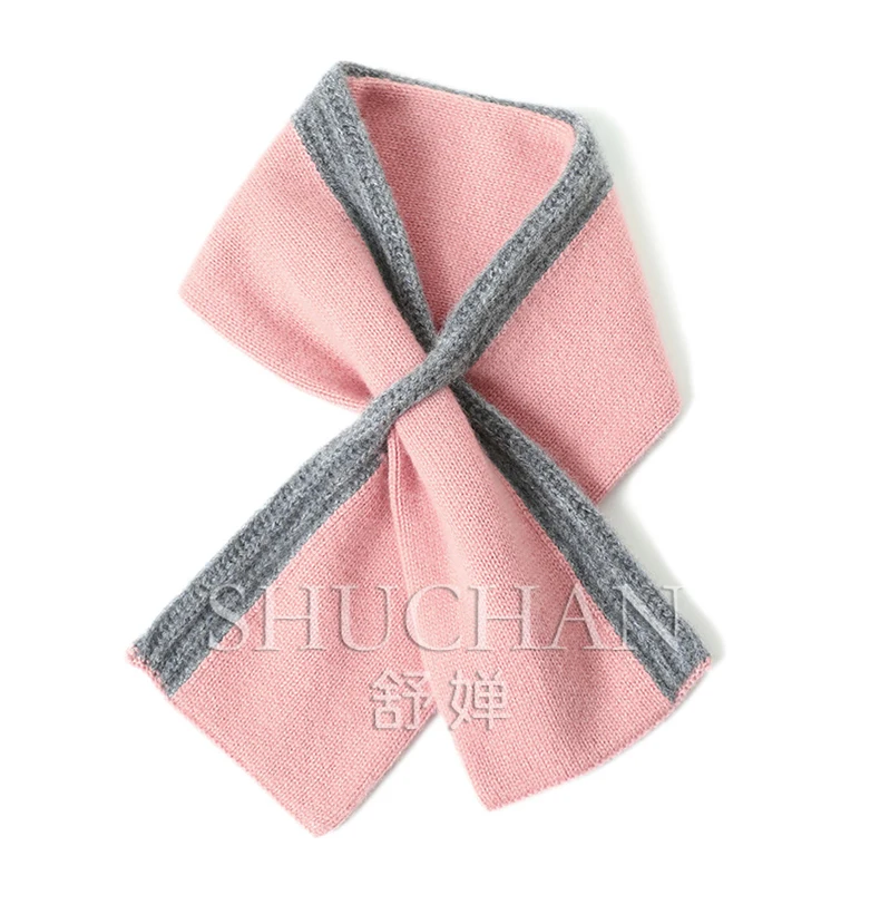 Шарф из чистого кашемира мужской и женский цветной вязаный шарф с перекрестной