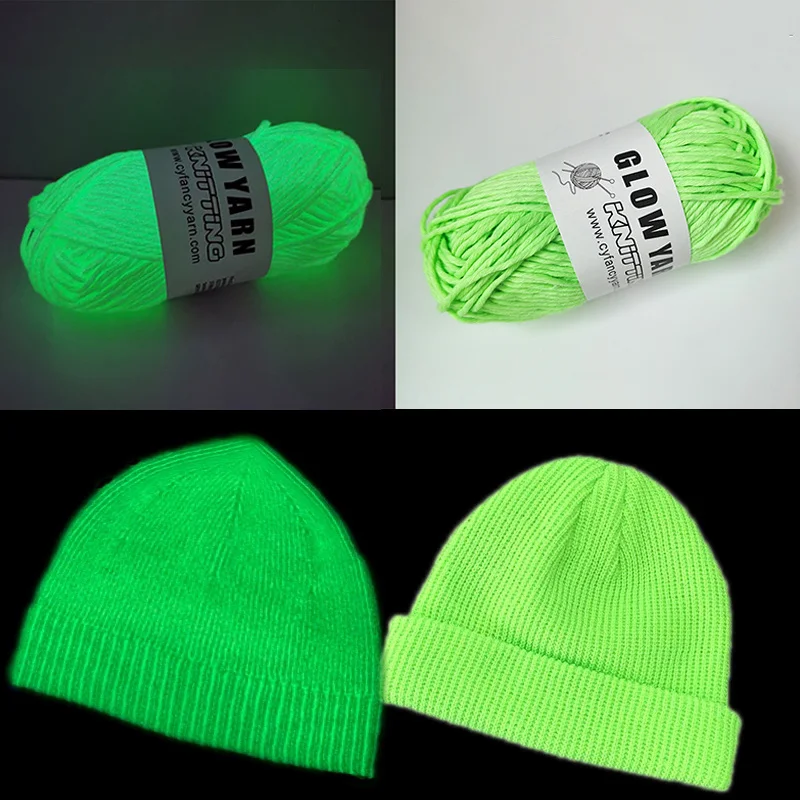 

Luminous Weaving Yarn Polyester Manual Knitted Luminous Wool DIY Weave Glowing In The Dark Suitable for Cardigan Sweater Scarf