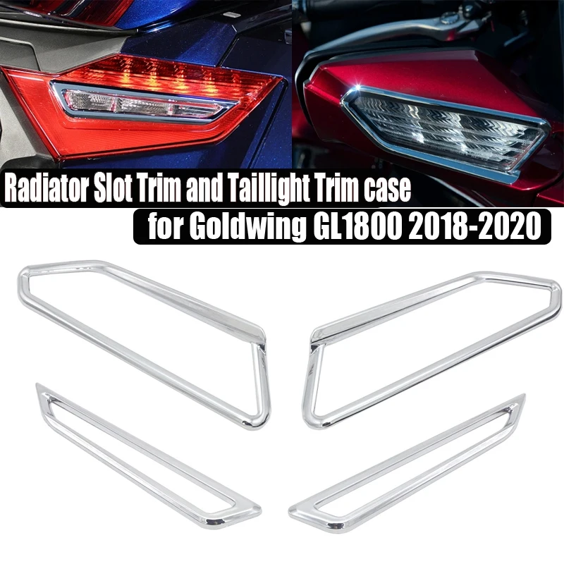 

Motorcycle Side Mirror Surround Cover Taillight Trim Cover For HONDA Goldwing GL1800 2018+ (Chrome)