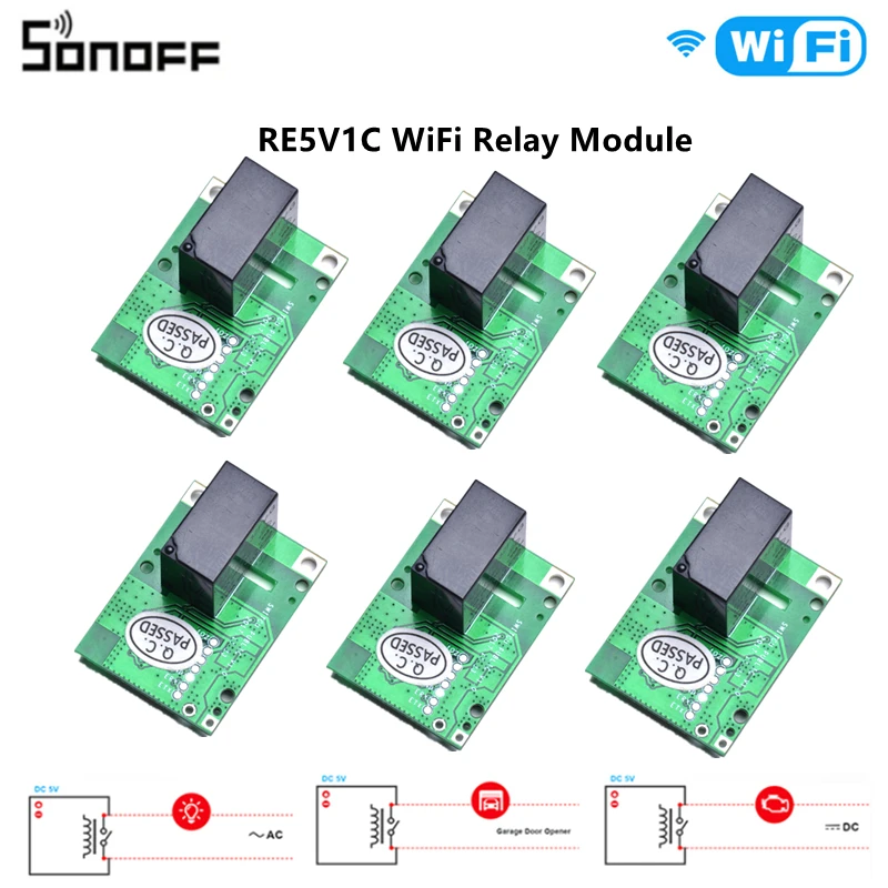 Релейный модуль SONOFF RE5V1C, 5 В, Wi-Fi