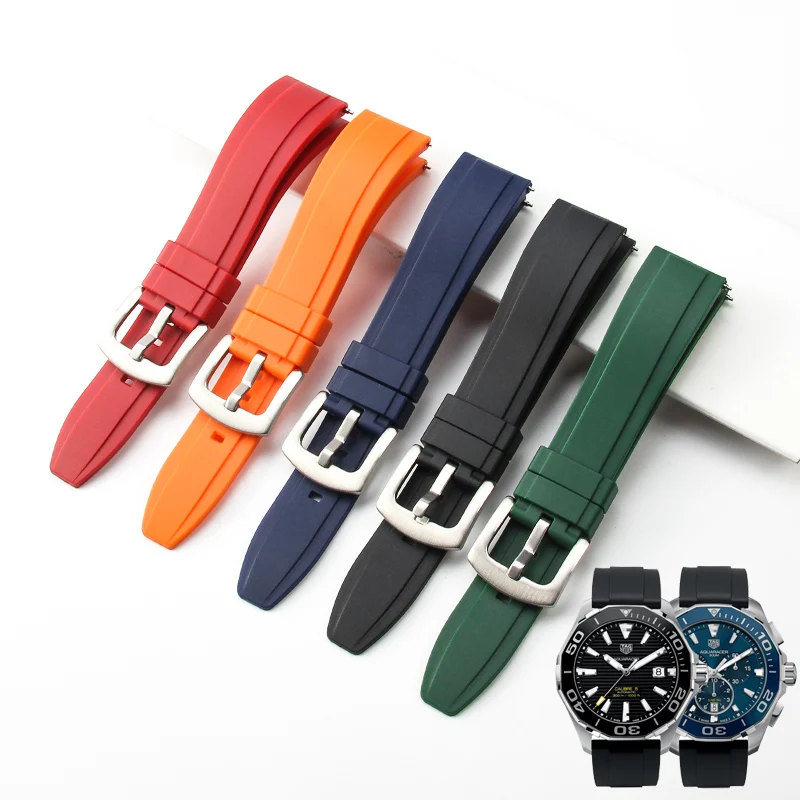 

Non-Stick Dust Fluorine Rubber Watch Band for IWC Omega Rolex Casio Tissot Waterproof Watch Strap Men Watch Bracelet 18 20 22mm