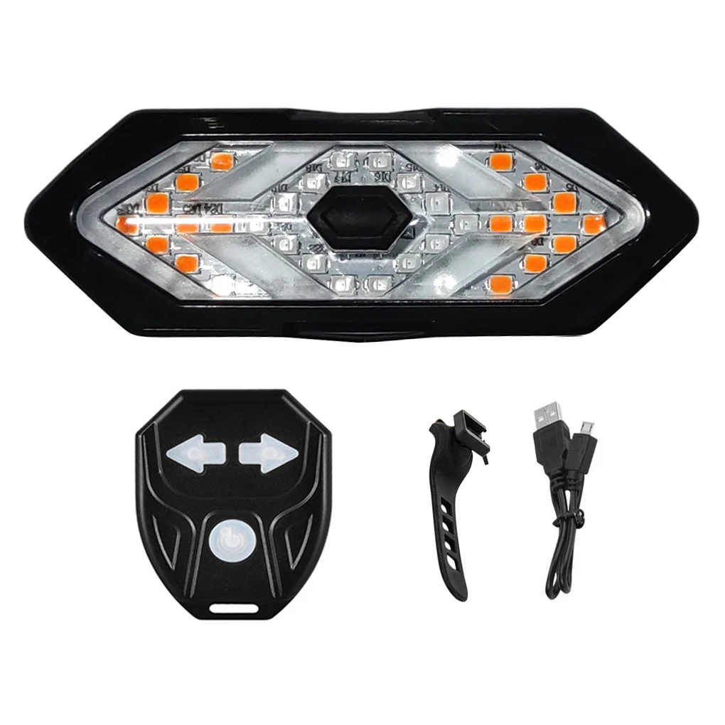 

Bike Taillight Waterproof 60 Bicycle Warning Light USB Rechargeable Adjustable Bike Turn Signal Rear Lamp