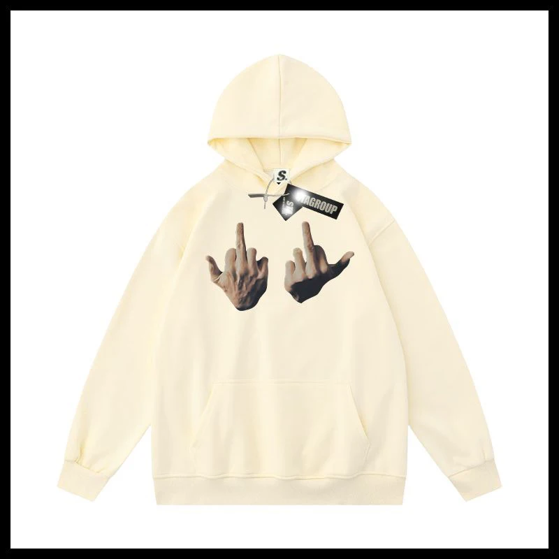 Новый индивидуальный уличный фирменный свитер с капюшоном на среднем пальце для