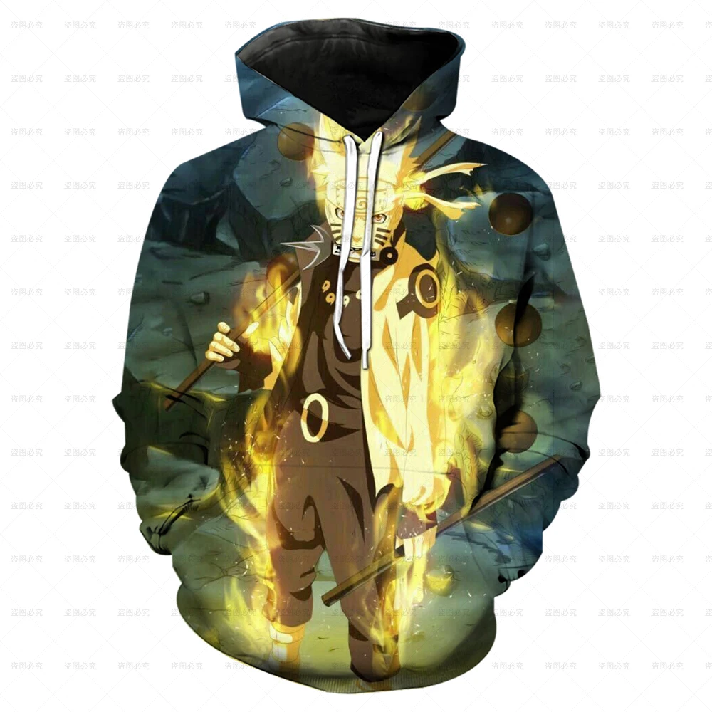 

Naruto Hoodie Anime Harajuku Digital Printing Kakashi Hoodie Men's Hoodie Fashion Street Sweater Autumn Winter Casual Hoodie